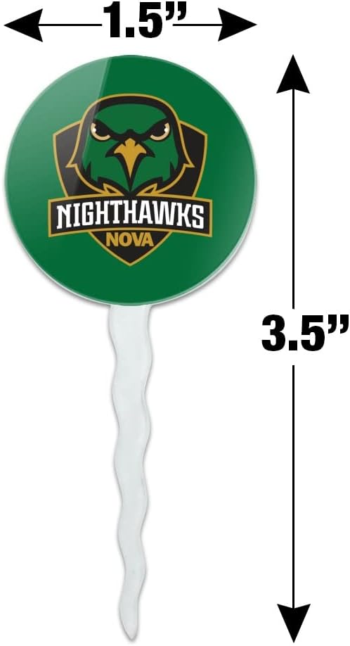 GRAPHICS & MORE Northern Virginia Community College Primary Logo Cupcake Picks Toppers Decoration Set of 6
