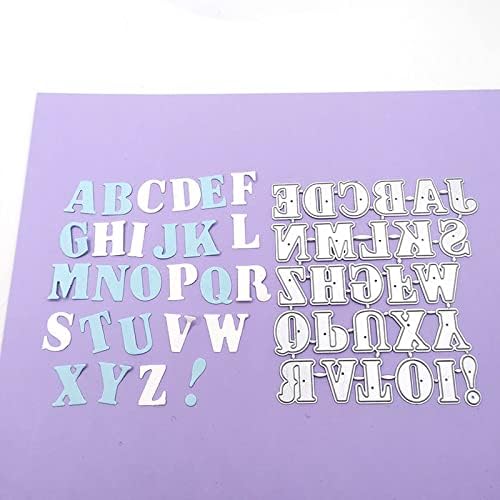Capital 26 Alphabet Cutting Dies, Lowercase 26 Letters Die Cuts Metal Embossing Stencils Template Mould for Card Scrapbooking and DIY Craft Album Paper Card Decor