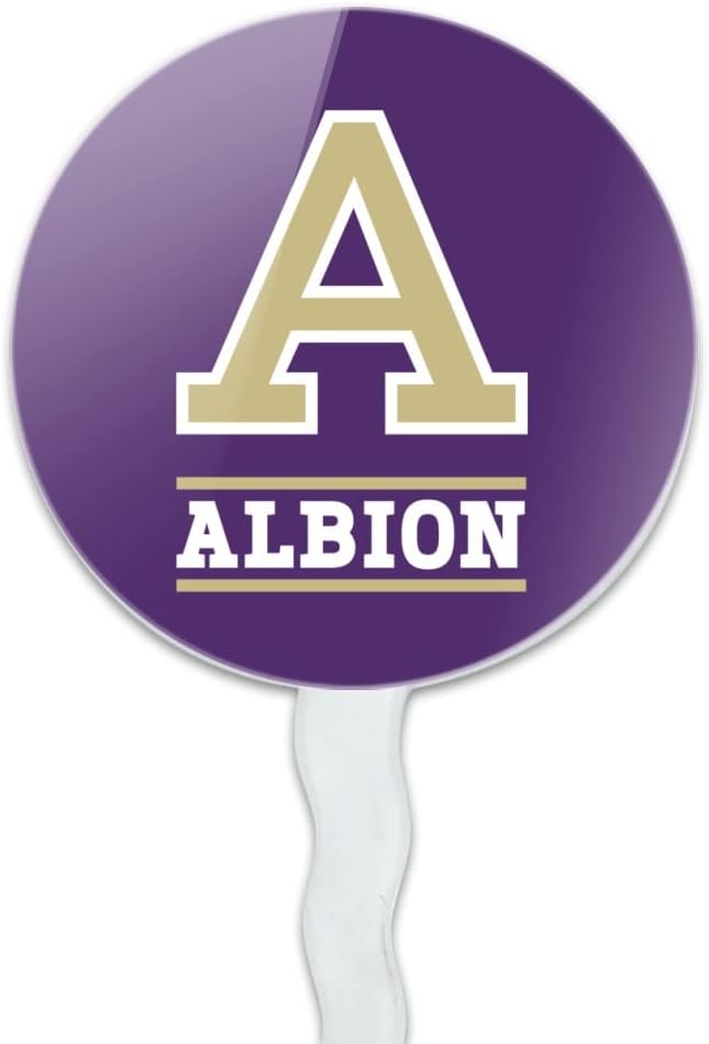 Albion College Primary Logo Cupcake Picks Toppers Decoration Set of 6