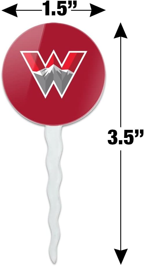 Western Colorado University Primary Logo Cupcake Picks Toppers Decoration Set of 6