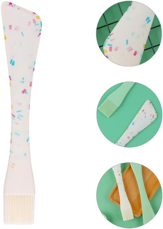 Cabilock Double-Head Silicone Spatula Oil Brush Set - 2-in-1 Kitchen Utensil for Baking and Cooking Food Grade Silicone Scraper with Assorted Colors 10 35 Inch