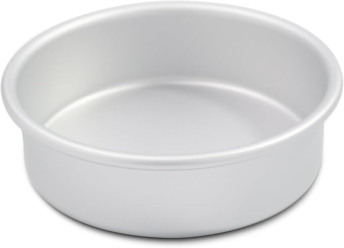 Aluminum smash cake 6×2 inch round Cake Pan,anodized aluminum cake pan, baking pan For birthday cake, party Silver (6×2 round Cake Pan)