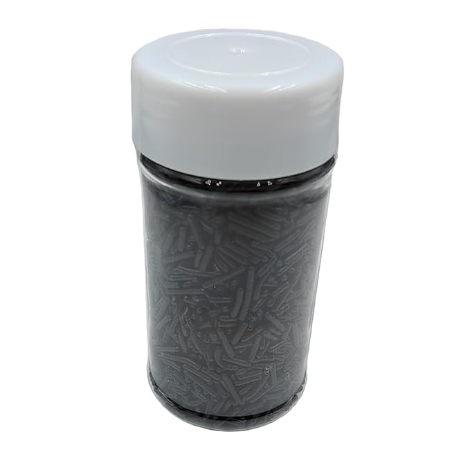 Homankit Black Jimmies Sprinkles Edible Sprinkle Candy Soft Jimmies Toppings for Ice Cream, Cupcake, Cake, Cookie, Dessert Decorating 2.75 Ounces