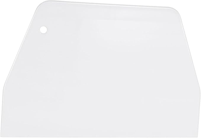 YARNOW Bench Scraper 2 PCS Plastic Dough Scrapers, Multipurpose Food Scrappers, Food- Grade Bench Scrapers for Dough Cake Bread Fondant Icing (White L) Baking Supplies