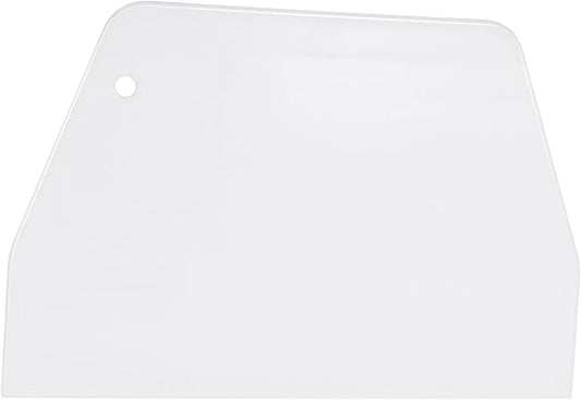 YARNOW Bench Scraper 2 PCS Plastic Dough Scrapers, Multipurpose Food Scrappers, Food- Grade Bench Scrapers for Dough Cake Bread Fondant Icing (White L) Baking Supplies
