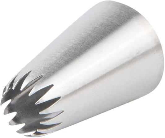 Restaurantware Pastry Tek Piping Tip 1 Open Star Decorating Tip - #6B Dent-Resistant Stainless Steel Icing Tip Dishwasher-Safe Decorate Cupcakes Cakes or Cookies