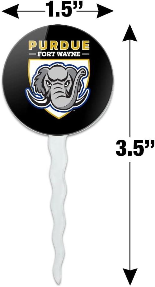 Purdue University - Fort Wayne Primary Logo Cupcake Picks Toppers Decoration Set of 6