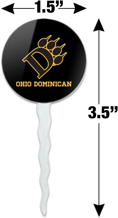 Ohio Dominican University Primary Logo Cupcake Picks Toppers Decoration Set of 6