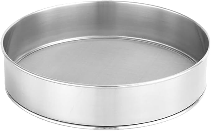 PRETYZOOM Stainless Steel Flour Sifter 11.8 Inch Fine Mesh Sieve for Baking Bread Flour and Pastry Kitchen Tool
