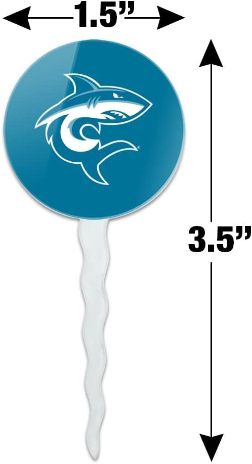 Hawaii Pacific University Primary Logo Cupcake Picks Toppers Decoration Set of 6