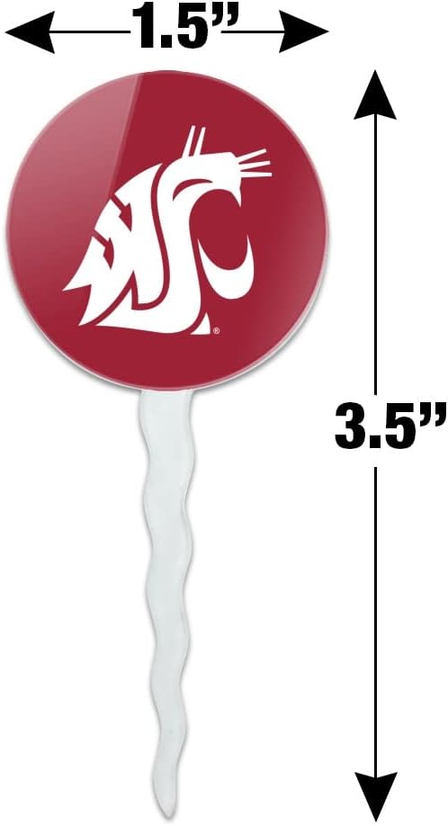 Washington St Primary Logo Cupcake Picks Toppers Decoration Set of 6