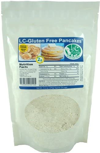 Low Carb Foods Gluten Free Pancake Mix | All-natural Ingredients | Almond and Coconut Flour Baking | Diabetic Friendly | Artificial Sweetener Free | 13.2 Oz