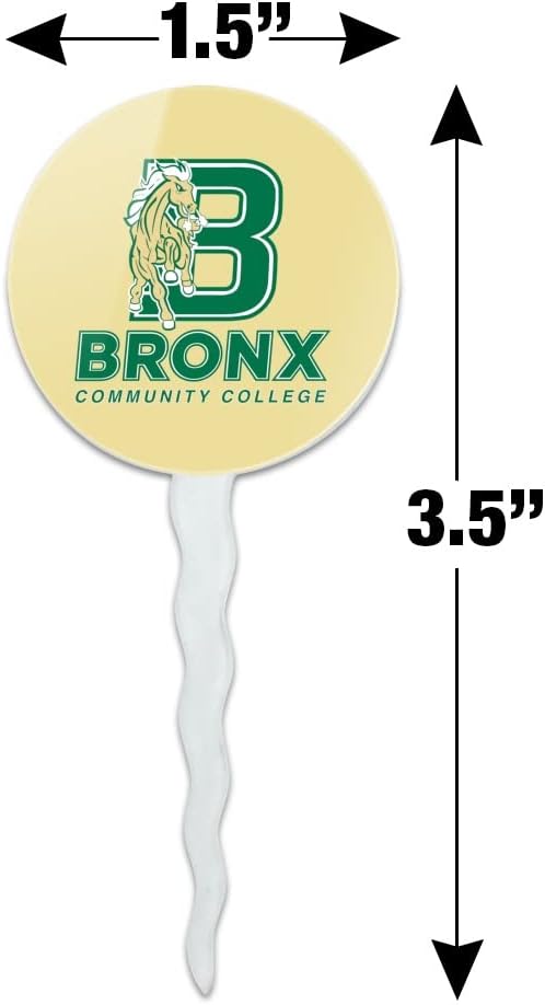 Bronx Community College Primary Logo Cupcake Picks Toppers Decoration Set of 6