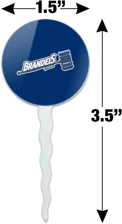 Brandeis University Primary Logo Cupcake Picks Toppers Decoration Set of 6