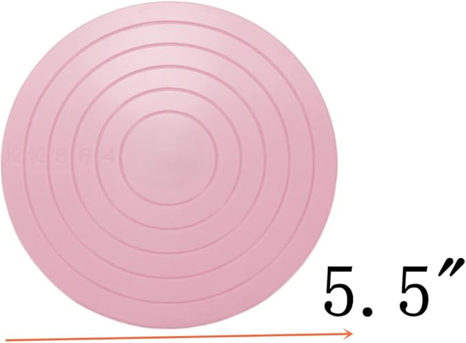 2Pcs Cake Decorating Turntable,5.5inch Rotating Turntable, Turns Smoothly Revolving Cake Stand Decorating Baking Tools Accessories Supplies for Cookies Cupcake,Pink