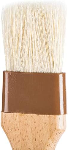 AME D'ESSENCE 1" Wide Boar Pastry Brush, Wooden Handle, Heat Resistant Bristle Basting Brush, Baking Tool, and Food Preparation