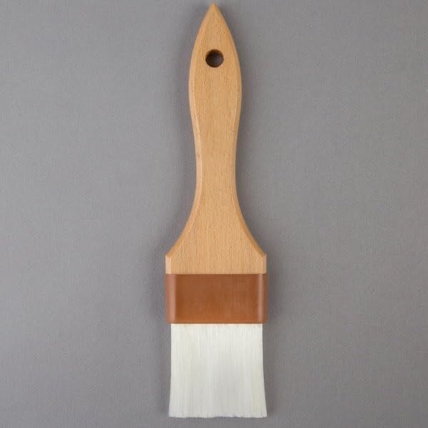 AME D'ESSENCE 3-Inch Pastry Brush – Nylon Bristle Basting & BBQ Marinade Brush with Lacquered Hardwood Handle for Cooking & Baking