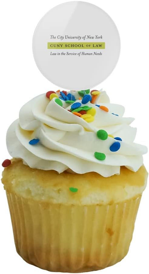 CUNY School of Law Primary Logo Cupcake Picks Toppers Decoration Set of 6
