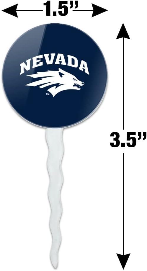 University of Nevada, Reno Primary Logo Cupcake Picks Toppers Decoration Set of 6