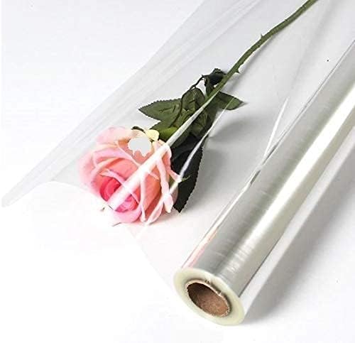 Clear Cellophane Wrap - 31.5 Inch Wide x 100 Ft Long, Thick, Food Safe Cello Roll for Baskets, Gifts, Flowers - Folds to 16 Inch, Unfolds to 31.5 Inch