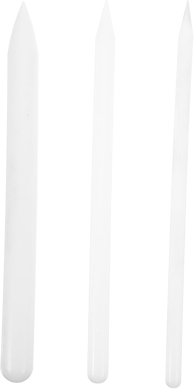 HEMOTON 3PCS Fondant Modeling Tools Fondant Cake Decorating Tools Plastic Fondant Carving Sculpting Pen Gum Paste for Cake Decorating Icing Smoother Rolling Pin