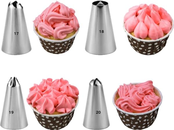 Icing Piping Tips Set,Stainless Steel Frosting Piping Kit,Pastry Cake Decorating Tips Baking Tools For Cookies Cupcake Decorating Kit (49)