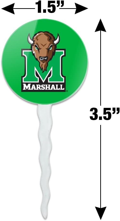 Marshall Primary Logo Cupcake Picks Toppers Decoration Set of 6