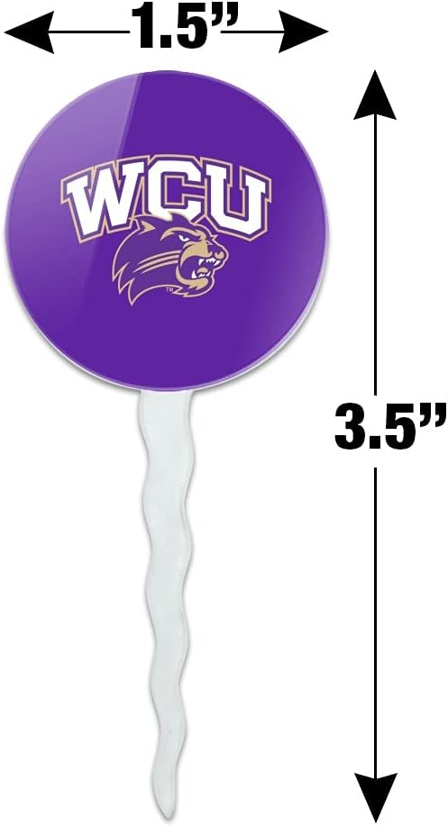 Western Carolina Primary Logo Cupcake Picks Toppers Decoration Set of 6