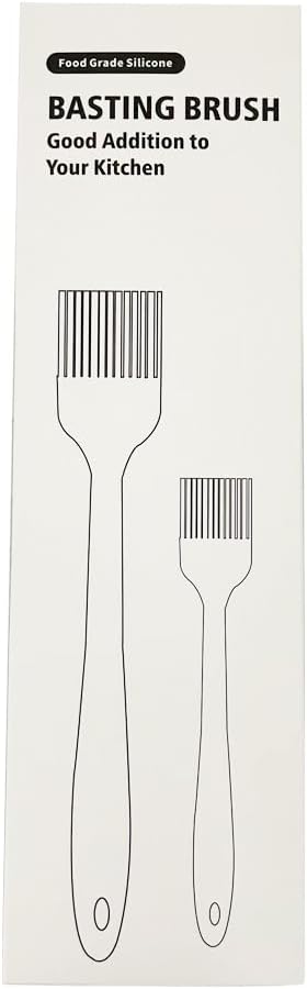 Silicone Basting Brush for Cooking 2 Pcs Pastry Brush for Grilling,Oil,BBQ,Meat,Sauce,Baking (Black)