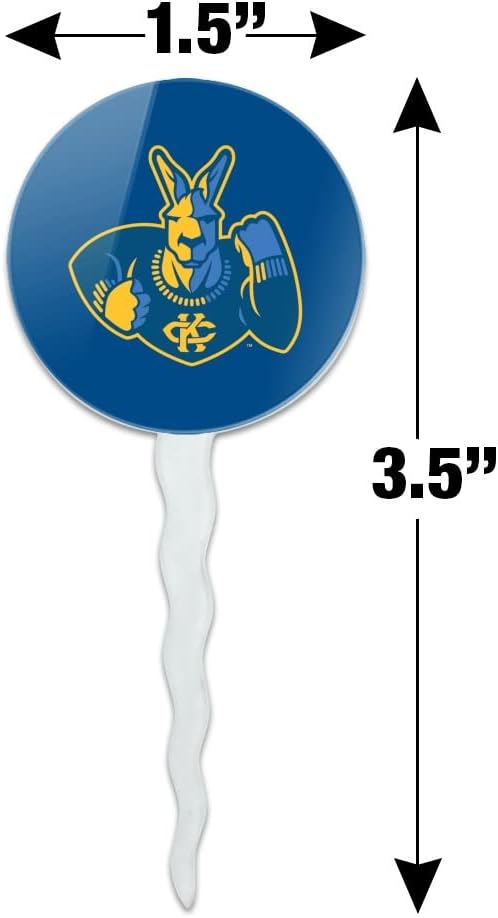 University of Missouri - Kansas City Primary Logo Cupcake Picks Toppers Decoration Set of 6