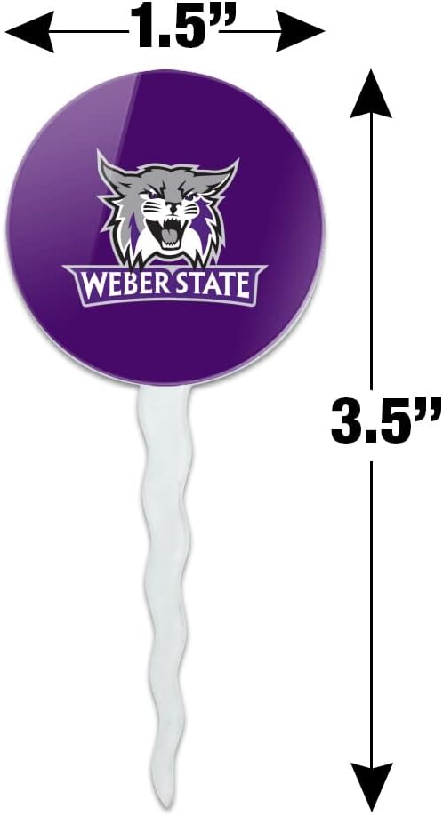 Weber State University Primary Logo Cupcake Picks Toppers Decoration Set of 6