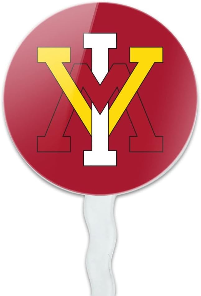 Virginia Military Institute Primary Logo Cupcake Picks Toppers Decoration Set of 6