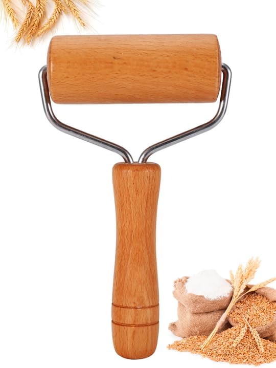Pizza Rolling Pin, Small Rolling Pin, Non-Stick Wooden Dough Roller for Pastry Tortilla Pizza Cookie Dumpling(Type 1)