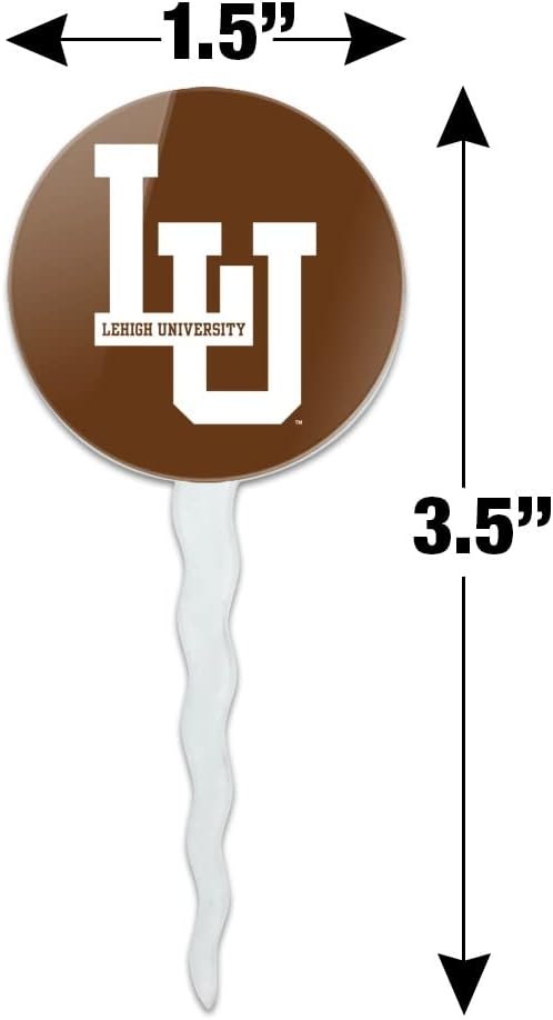Lehigh University Primary Logo Cupcake Picks Toppers Decoration Set of 6