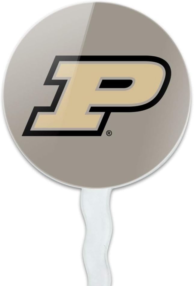 Purdue Boilermakers Logo Secondary Cupcake Picks Toppers Decoration Set of 6