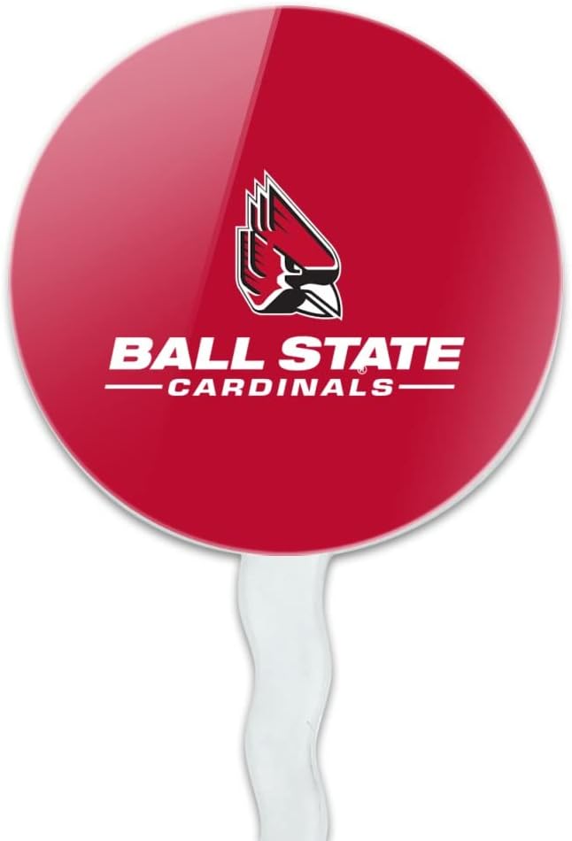 Ball State Primary Logo Cupcake Picks Toppers Decoration Set of 6