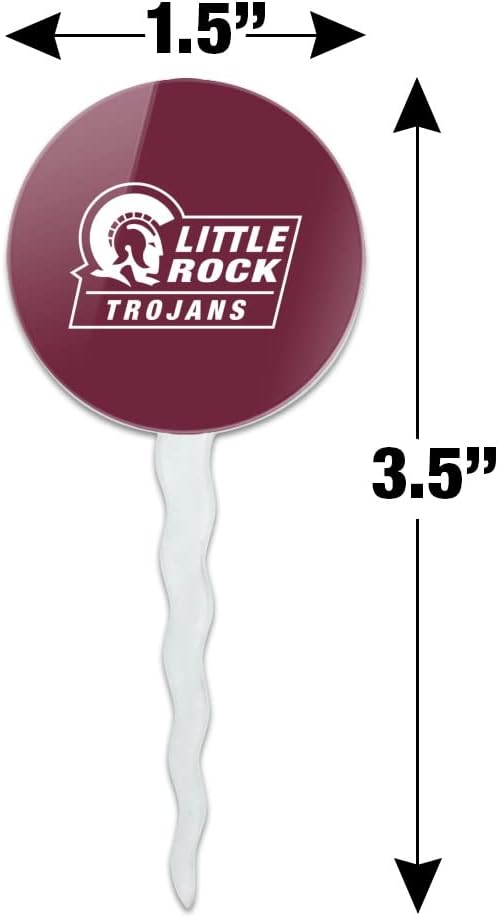 University of Arkansas at Little Rock Primary Logo Cupcake Picks Toppers Decoration Set of 6