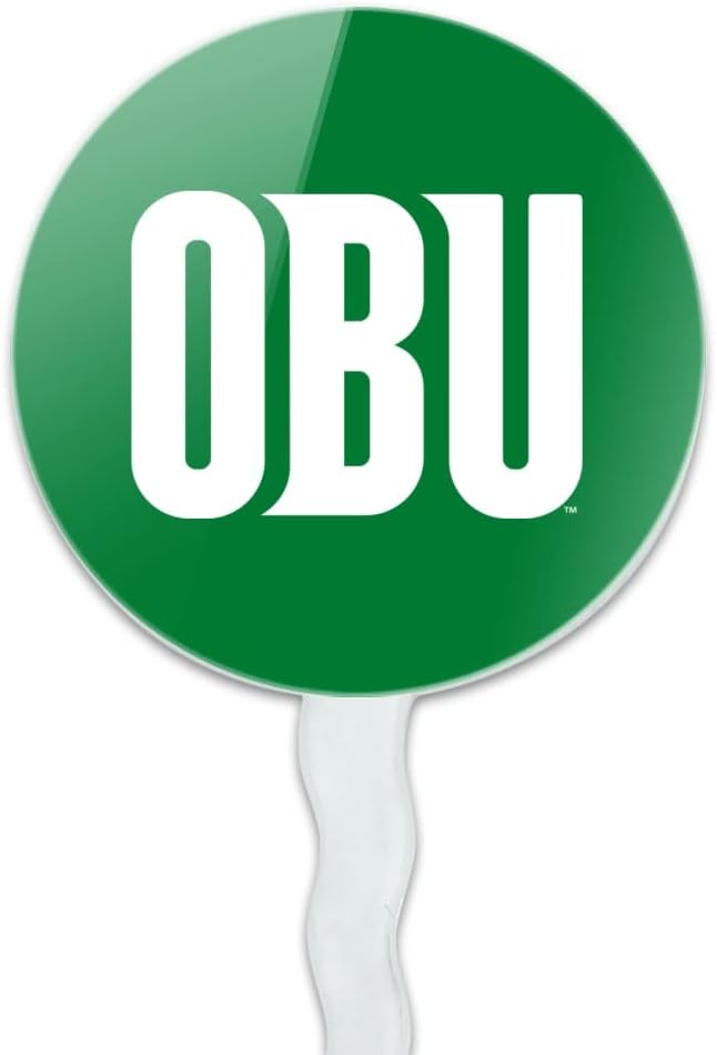 Oklahoma Baptist University Primary Logo Cupcake Picks Toppers Decoration Set of 6