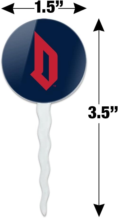Duquesne University Primary Logo Cupcake Picks Toppers Decoration Set of 6