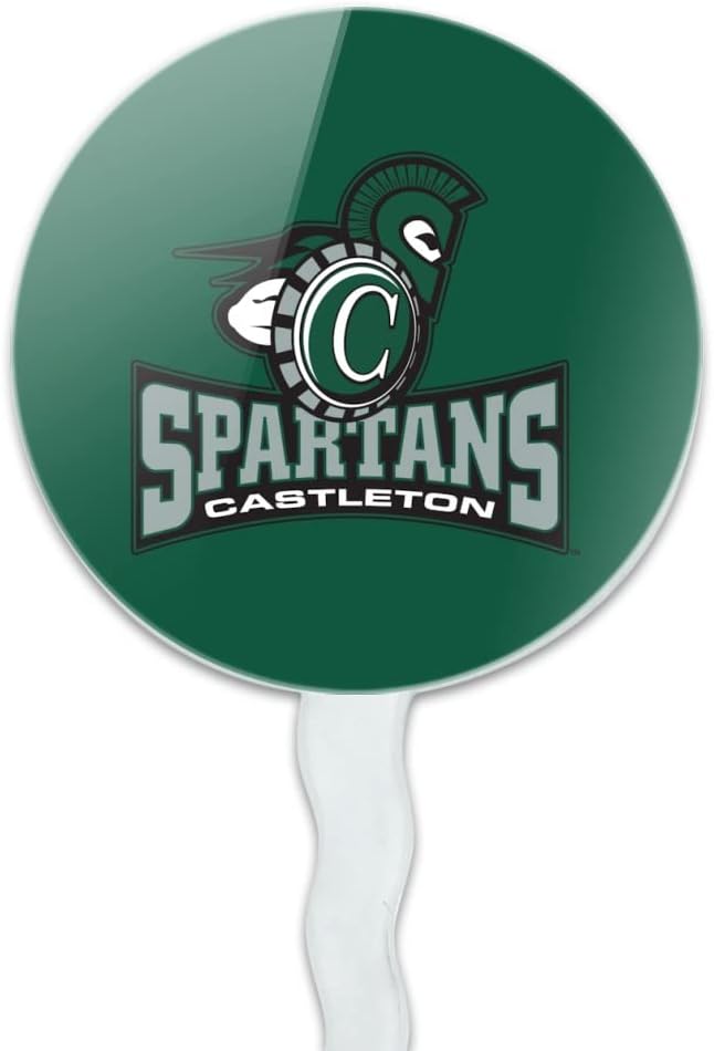 Castleton University Primary Logo Cupcake Picks Toppers Decoration Set of 6