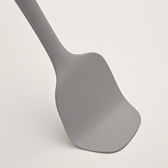 Spatula Kitchen Utensils - 6 Pieces Silicone Spatula Set Heat Resistant, Cooking Utensils Food Grade Rubber Spatulas for Nonstick Cookware Kitchen Baking (Gray)