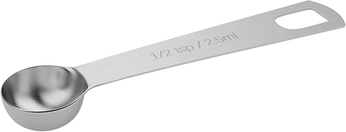 1PCS 1/2tsp (1/6tbsp, 2.5ml) Single Measuring Spoon, Stainless Steel Individual Teaspoons Only