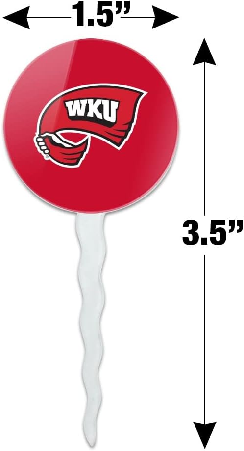 W Kentucky Primary Logo Cupcake Picks Toppers Decoration Set of 6