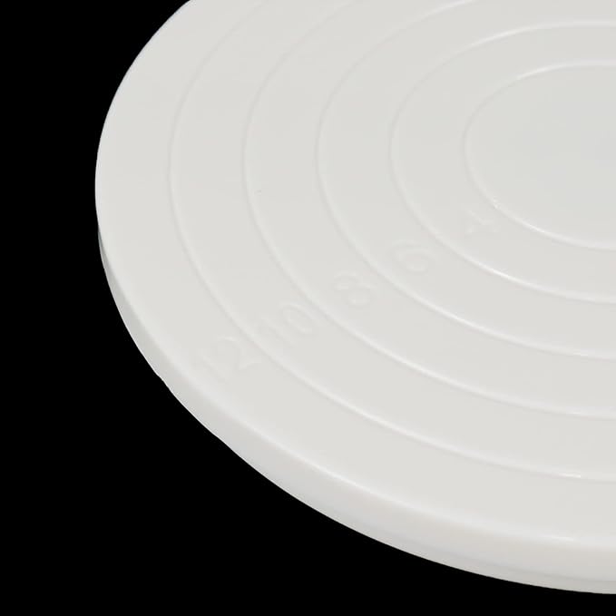 2Pcs Cake Decorating Turntable,5.5inch Rotating Cake Turntable, Turns Smoothly Revolving Cake Stand Cake Decorating Baking Tools Accessories Supplies for Cookies Cupcake,White