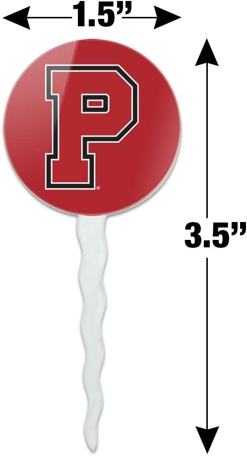 Pacific University Primary Logo Cupcake Picks Toppers Decoration Set of 6