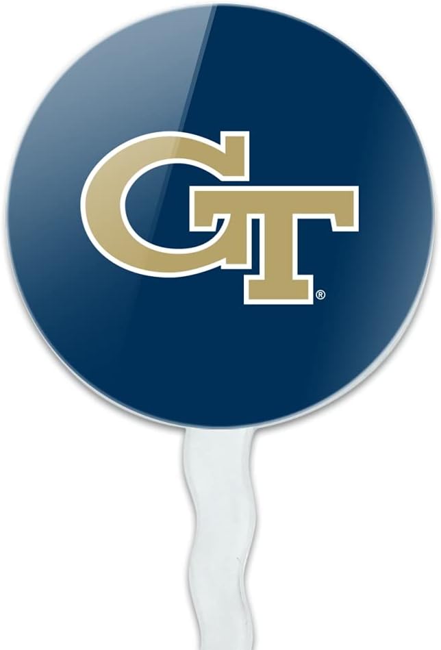 Georgia Tech Primary Logo Cupcake Picks Toppers Decoration Set of 6