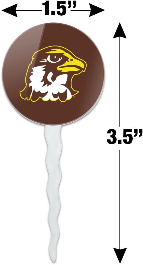 Quincy University Primary Logo Cupcake Picks Toppers Decoration Set of 6