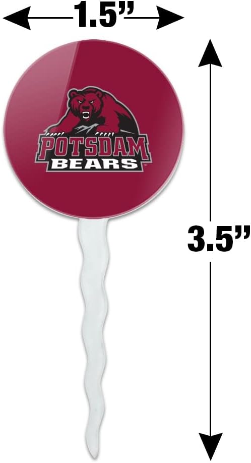 State University of New York at Potsdam Primary Logo Cupcake Picks Toppers Decoration Set of 6