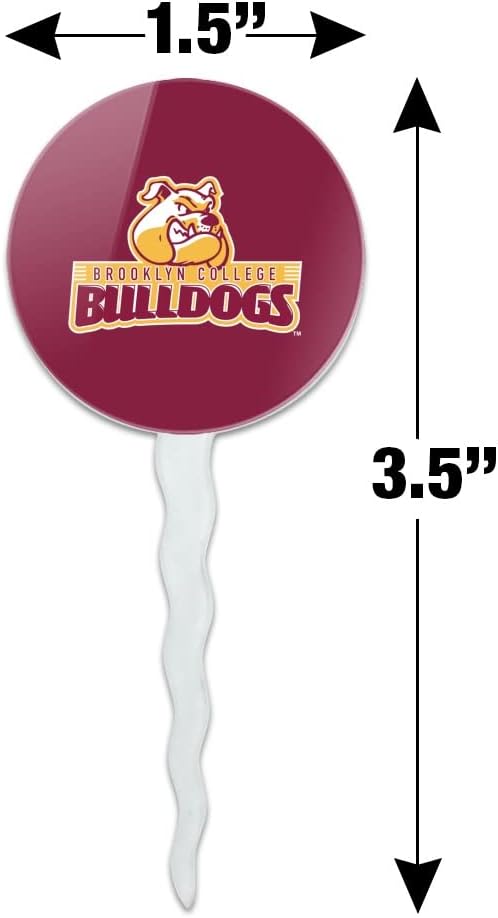 Brooklyn College Primary Logo Cupcake Picks Toppers Decoration Set of 6