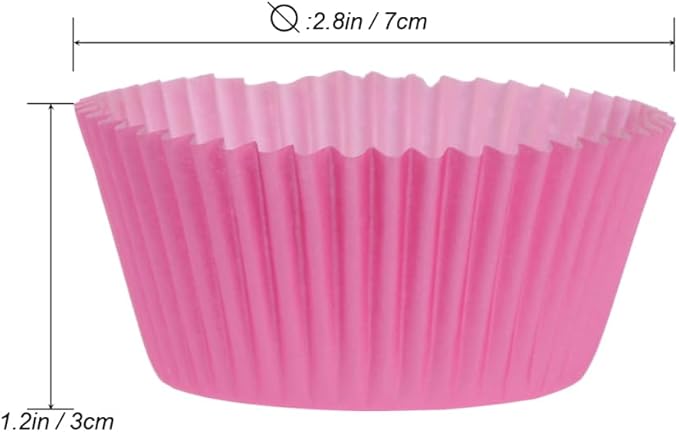 PRETYZOOM 100pcs Cupcake Liners Cupcake Wrapper Jumbo Muffin Cases Baking Cups Wraps Christmas New Year Birthday Party Supply 2.7 Inch